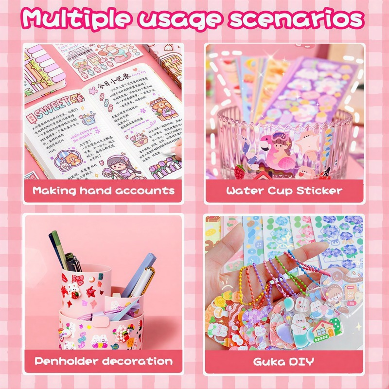 100/200สติกเกอร์การ์ตูนน่ารักสติกเกอร์การ์ตูนเกาหลีสติกเกอร์กูกะสติกเกอร์ไดอารี่ ทําเอง เหมาะสําหรับเด็กสติกเกอร์ความงามเยาวชนและผู้ใหญ่ไม่ต้องร - รูปที่ 7