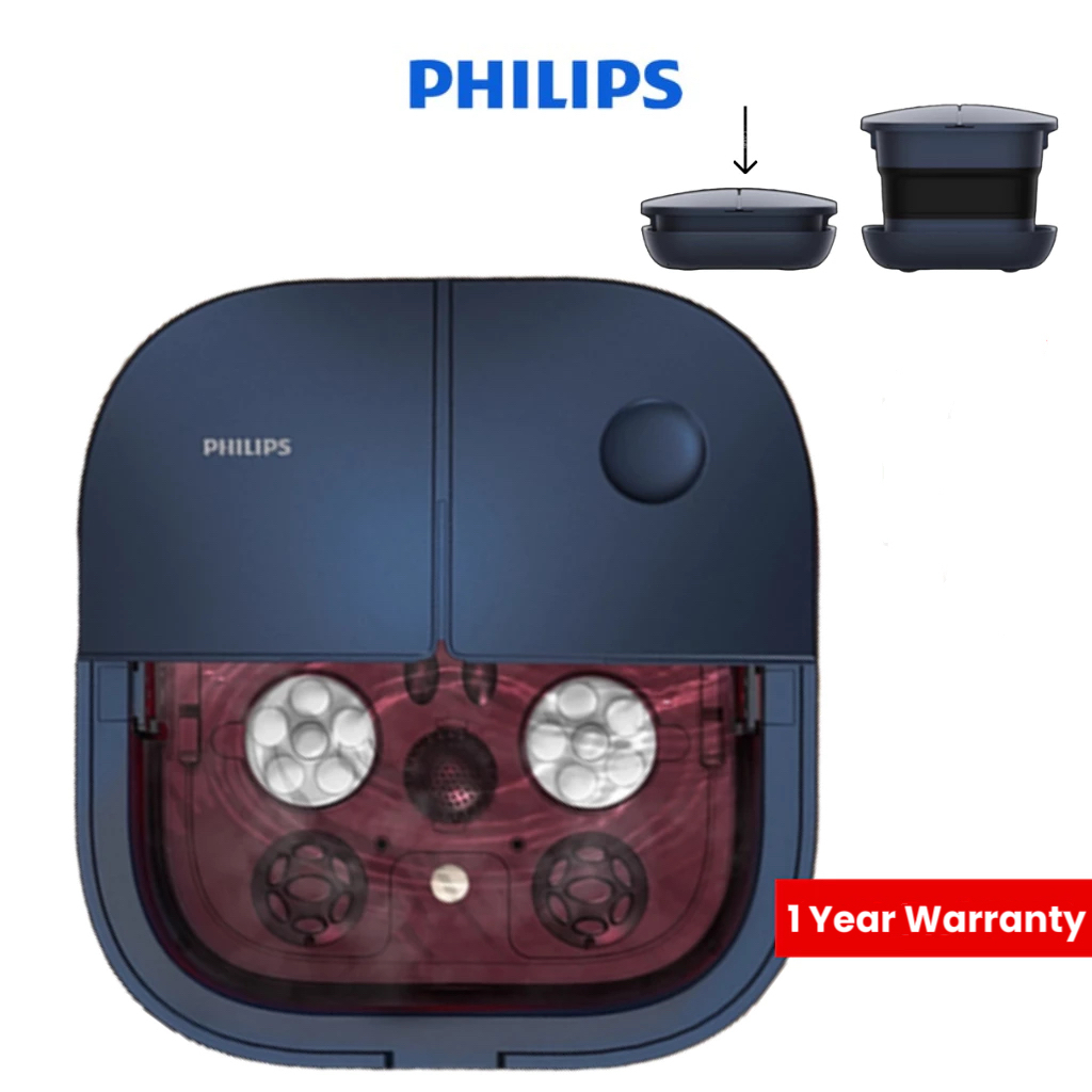 PHILIPS อ่างแช่เท้าแบบพับได้ PPM5103F เครื่องนวดเท้า นวดเท้าสปาเท้า 泡 ไฟฟ้า 自桶 加 마