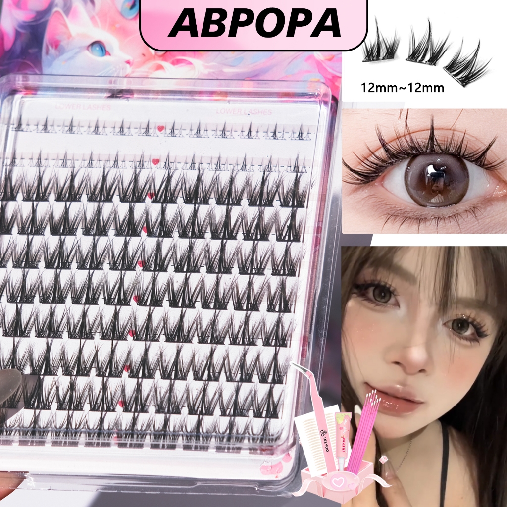 Ineyoo ขนตาปลอม Self-Adhesive Premium Fibers ดูธรรมชาติสําหรับสวมใส่ทุกวันที่สมจริง Volume 10 แถว IN36