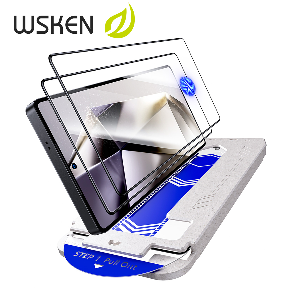 WSKEN ฟิล์มกระจกนิรภัย for A57 A56 5G แบบเต็มจอ กันแตก ฟิล์มกระจก samsung A55  ความเป็นส่วนตัว ติดตั้งง่าย ไม่มีฟองอากาศ ฟิล์ม เอชดี กันรอย 2pcs