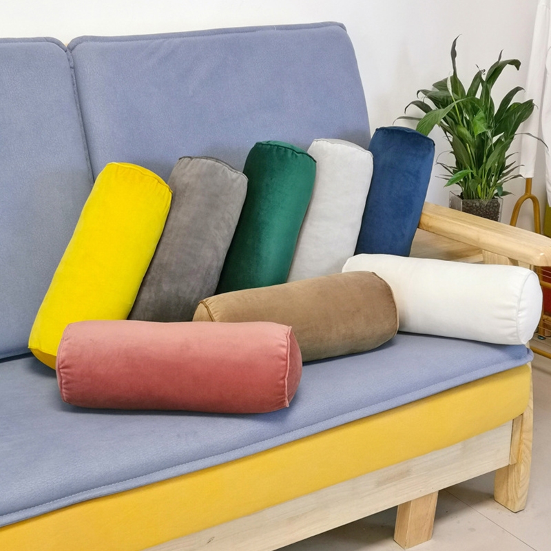 1PC หมอนข้างกึ่งม้วนเข่าหมอนสนับสนุน Elevation กลับ Lumbar คอบรรเทาอาการปวด 15*40 ซม.