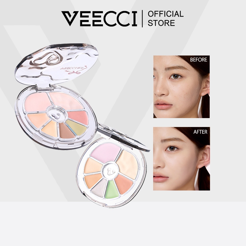 VEECCI คอนซีลเลอร์ ไฮไลท์ เจ็ดสี ประณีต เนื้อบาง อเนกประสงค์ ธรรมชาติ แต่งหน้า คอนซีลเลอร 4.6g