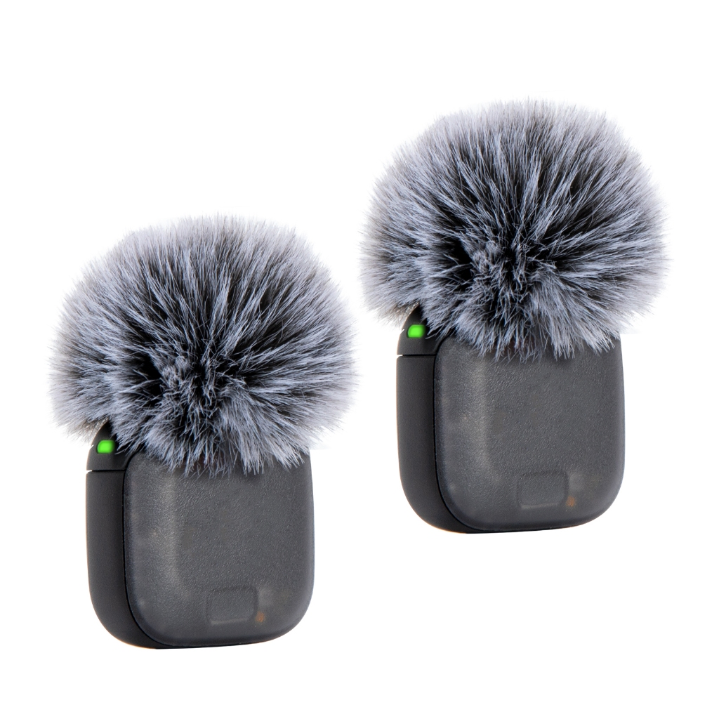 2 แพ็คไมโครโฟน Furry Foam ใช้งานร่วมกับ DJI Mic 3, ไมโครโฟน Pop Filter สําหรับ MIC 3 เครื่องส่งสัญญาณ