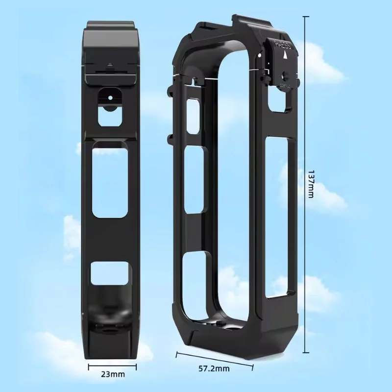 กรงพลาสติกปลดเร็วสำหรับ Insta360 X4 Air เคสกรอบป้องกันอเนกประสงค์พร้อมอุปกรณ์เสริมสำหรับติดกล้อง 360 องศาบนพีซี Plastic Frame Case thumbnail 7