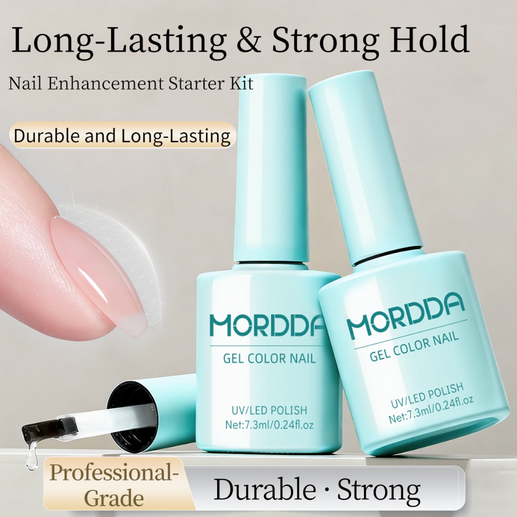 MORDDA 7.3ml  Base+top+Reinforcing ติดทนนาน ทนต่อรอยขีดข่วน และเหมาะสำหรับการทำเล็บ