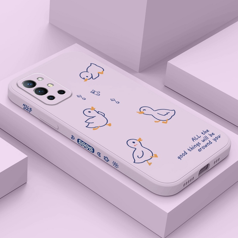 Happy Music Duckเคสโทรศัพท์สําหรับOnePlus 9 9R 9RT 8T 8 7 7T Pro 5Gซิลิโคนเหลวรอบการป้องกัน