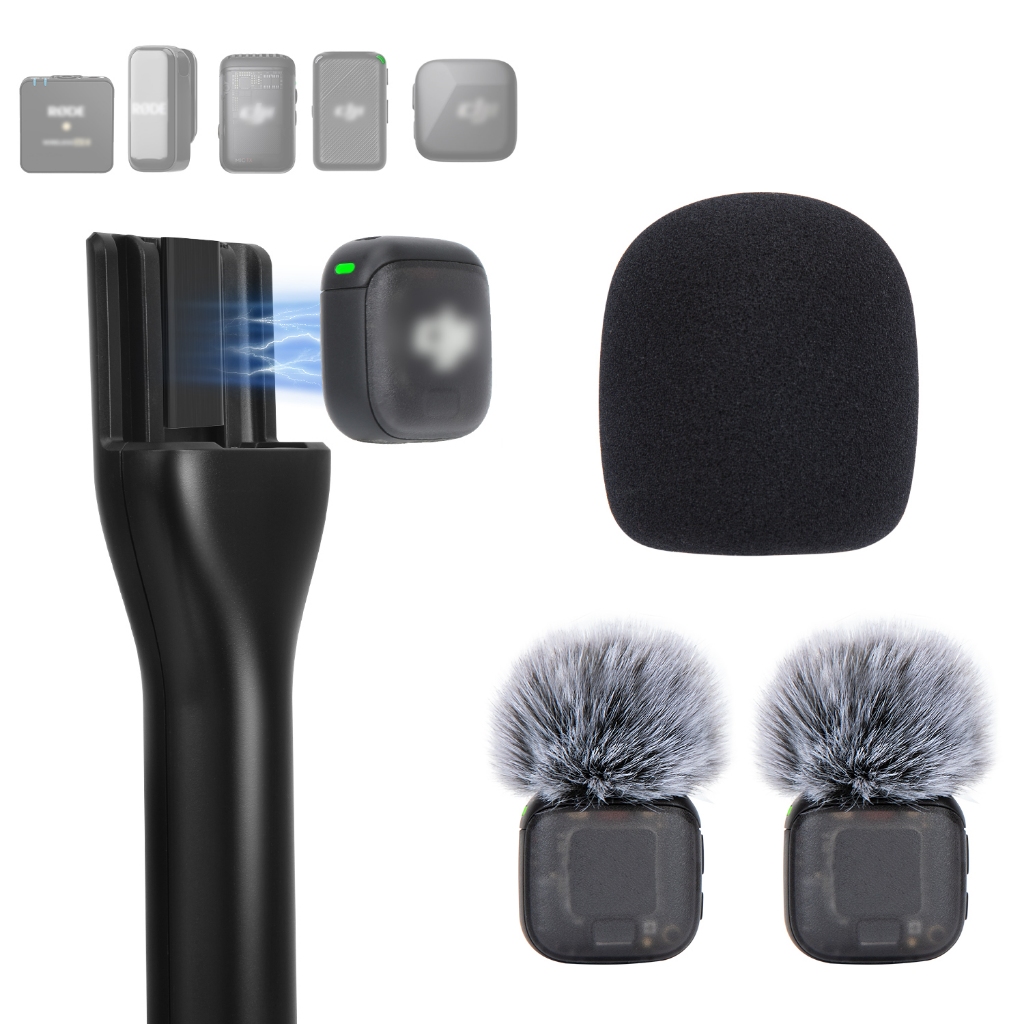 ที่ยึดไมค์ไร้สาย เข้ากันได้กับ DJI Mic 3, ขาตั้งสัมภาษณ์ไมโครโฟนสําหรับไมค์มินิ, , สัมภาษณ์อะแดปเตอร