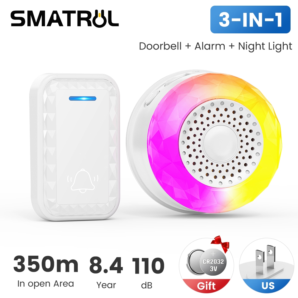 ออดดิจิตอลไร้สาย สมาทรัล ช่วง 300 ม. กันน้ํา 60 ริงโทน ติดตั้งง่าย ไม่ต้องใช้สายไฟ