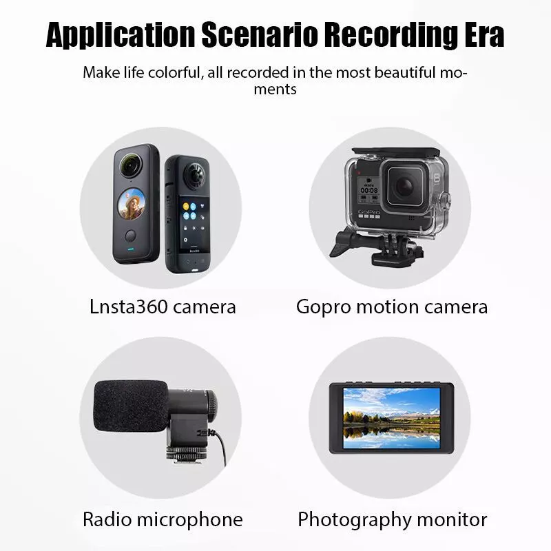 【พร้อมส่ง】ด้ามจับโรตารีขาตั้งขาตั้งกล้องตั้งโต๊ะสําหรับ DJI Osmo 360 / Insta360 X5 X4 X3 / อุปกรณ์เสริมสําหรับกล้อง Gopro พร้อมสกรู 1/4 thumbnail 4