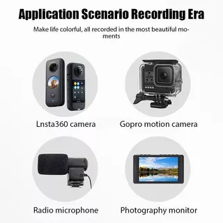 【พร้อมส่ง】ด้ามจับโรตารีขาตั้งขาตั้งกล้องตั้งโต๊ะสําหรับ DJI Osmo 360 / Insta360 X5 X4 X3 / อุปกรณ์เสริมสําหรับกล้อง Gopro พร้อมสกรู 1/4