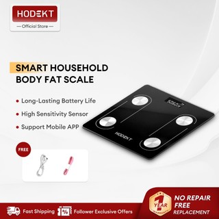 HODEKT Smart Bluetooth Body Fat Scale Large LED HD Display Rechargeable Bathroom Electronic Scale Home Appliances Accessories