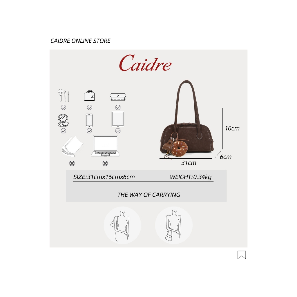 Caidre حقيبة بوسطن كتف / يد — صورة 5