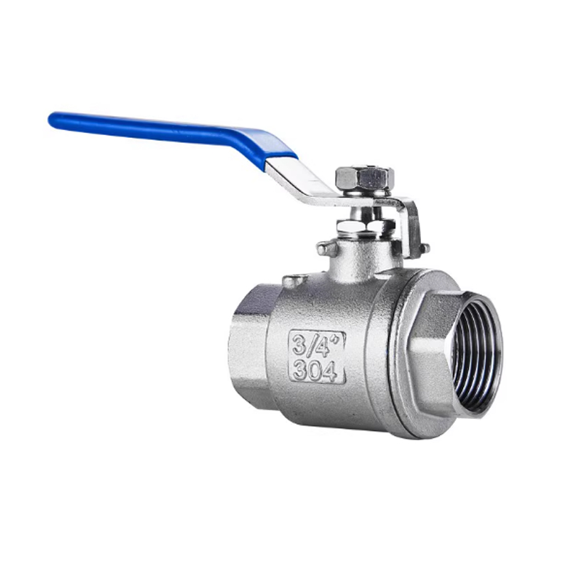 บอลวาล์วสแตนเลส 304 สองชิ้นสองชิ้นวาล์วสวิตช์น้ําเกลียวใน DN65 DN80 DN100