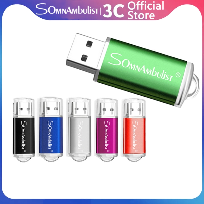 SomnAmbulist-แฟลชไดรฟ์โลหะแฟชั่น, ดิสก์ U โฆษณาโลโก้บริษัทที่กําหนดเอง, 32GB/16GB/8GB/4GB/2GB/1GB/128MB/256MB แฟลชไดรฟ์ USB รถยนต์, กล่องดีบุกที่ต้องการของขวัญ