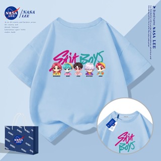 [จัดส่งในวันเดียวกัน] นาซ่า หลวมผ้าฝ้ายบริสุทธิ์เสื้อยืดชายห…