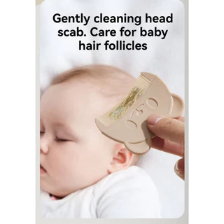 HiBaBaoo หมีน่ารักหวีเด็กสบายทารกแรกเกิดแชมพูหวีความปลอดภัยลบรังแคเด็ก Hairbrush สําหรับหัวนวดทําความสะอาด