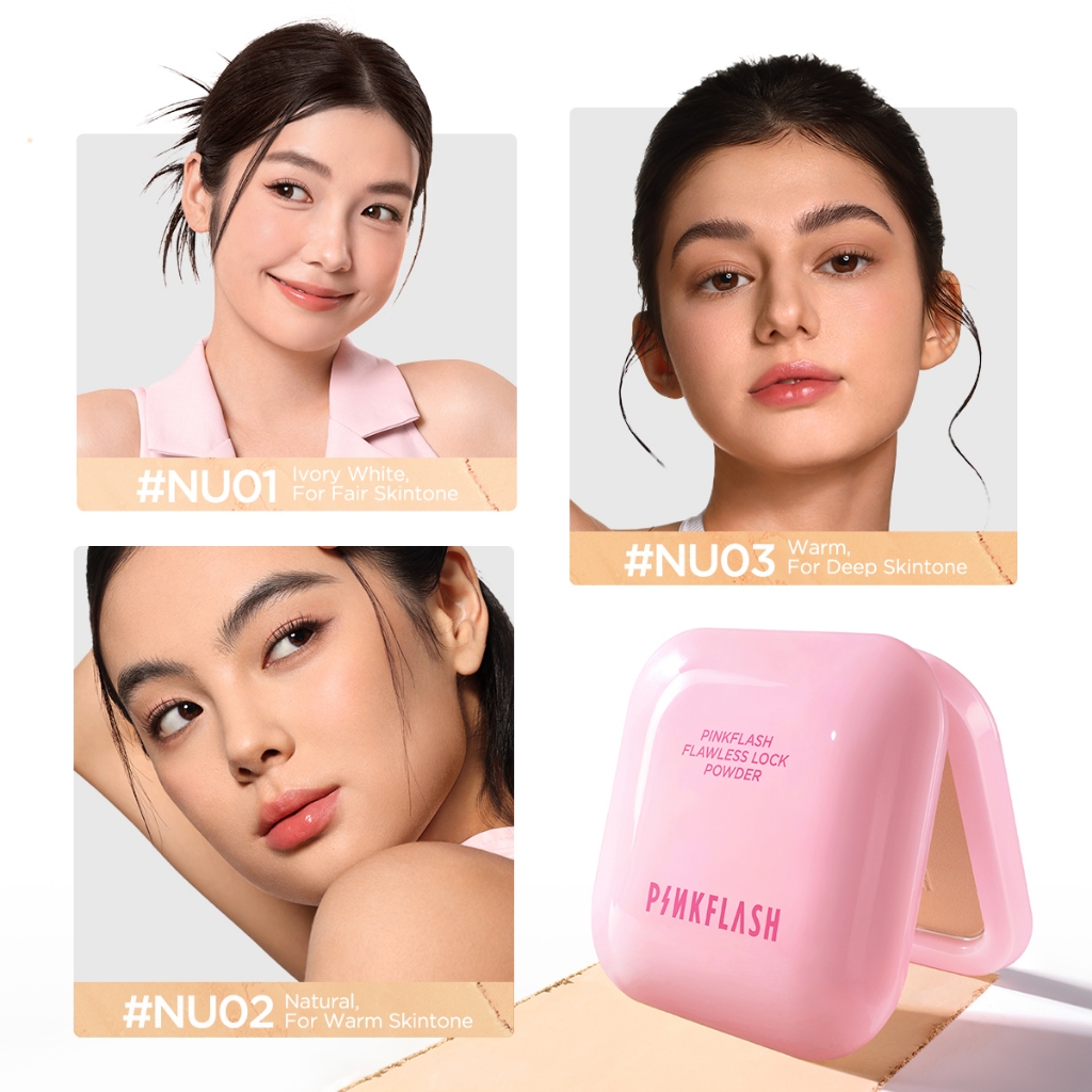 【ใหม่】PINKFLASH Show Cover Flawless Lock Powdery High Coverage Soft Focus Matte Oil Control 12H Lasting Waterproof ราคา ถูกที่สุด ดีลบีเคเค แกลเลอรีภาพที่ 6