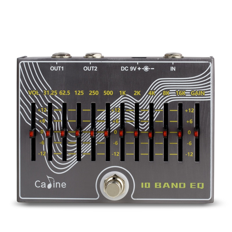 Caline CP-81 10 Band EQ Guitar Effect Pedal พร้อม Volume/Gain Verson 3.0