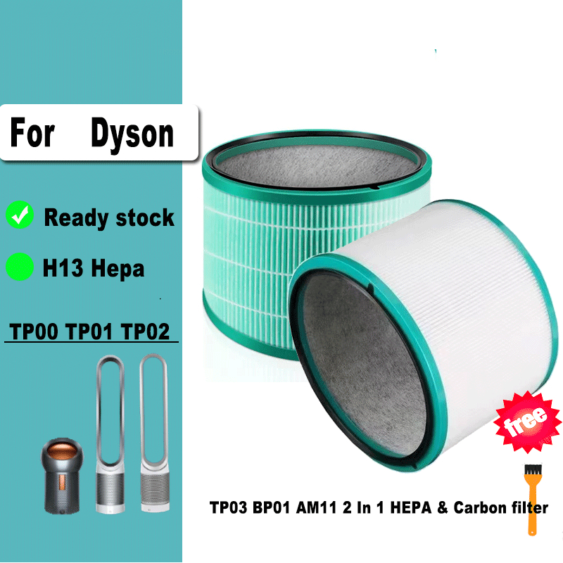 เปลี่ยนเข้ากันได้กับ TP00 TP01 TP02 TP03 BP01 AM11 2 In 1 HEPA & Carbon filter