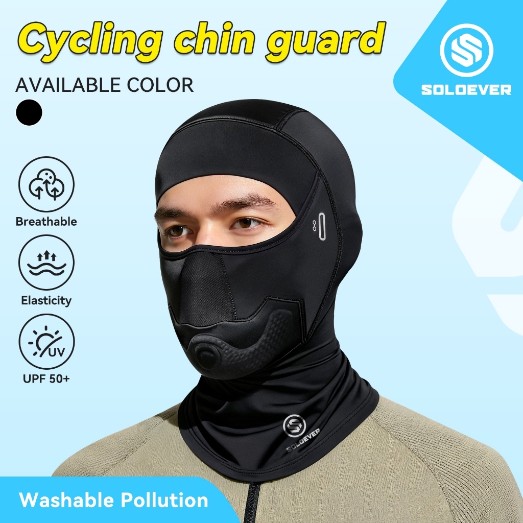 【TH Delivery】SOLOEVER ผ้าบัฟ หน้ากาก ผ้าเรยอน ป้องกันแดด ระบายอากาศ แห้งเร็ว สําหรับขี่จักรยานยนต์