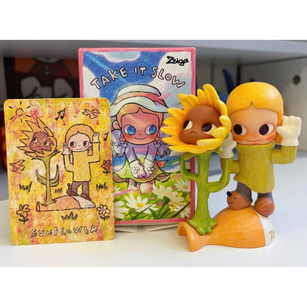 Pop Mart Zsiga Zsiga Slow Down Series Figure-Made Mystery Box รุ่นซ่อน-ดอกทานตะวัน