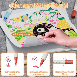 80 สี คู่ เคล็ดลับ อะคริลิคปากกามาร์กเกอร์ชุดระบายสีชุดปากกาเน้นข้อความสีเครื่องหมายชุดอุปกรณ์ศิลปะ