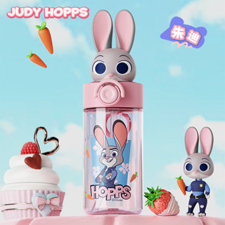 500ML Disney Zootopia Tritan 2in1 ขวดน้ํา Nick Judy เด็กฟางแ…