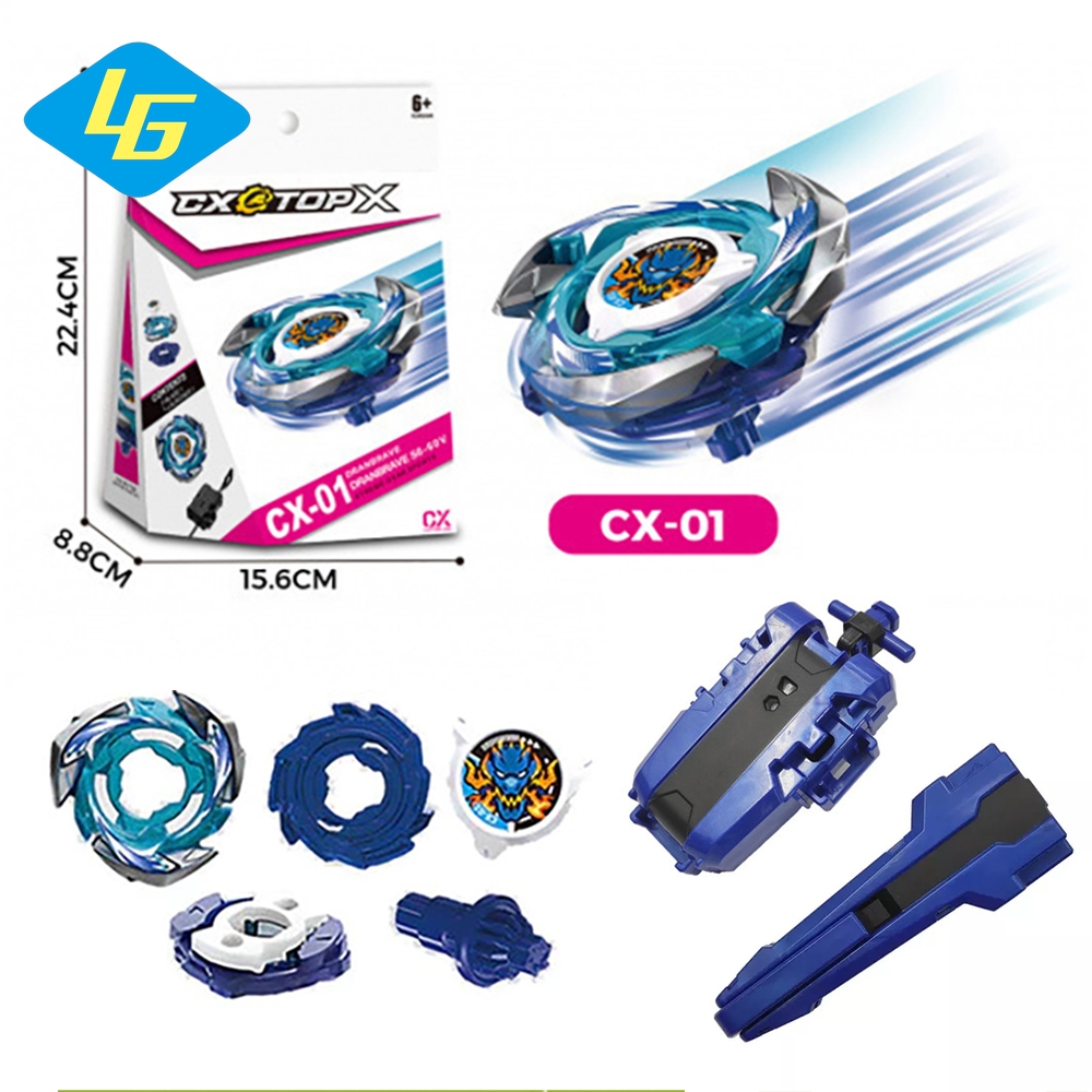 Beyblade X CX-01 Dran Brave Beyblade Xtreme พร้อม Ripcord Launcher ชุด Gyro Spinning ของเล่น Battle 