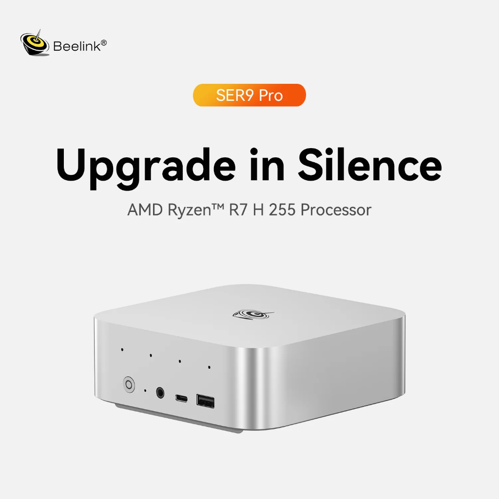 Beelink SER9 Pro Mini PC AMD Ryzen 7 H 255 32GB LPDDR5X RAM PCIe4.0 SSD BT5.2/WiFi 6 คอมพิวเตอร์เดสก
