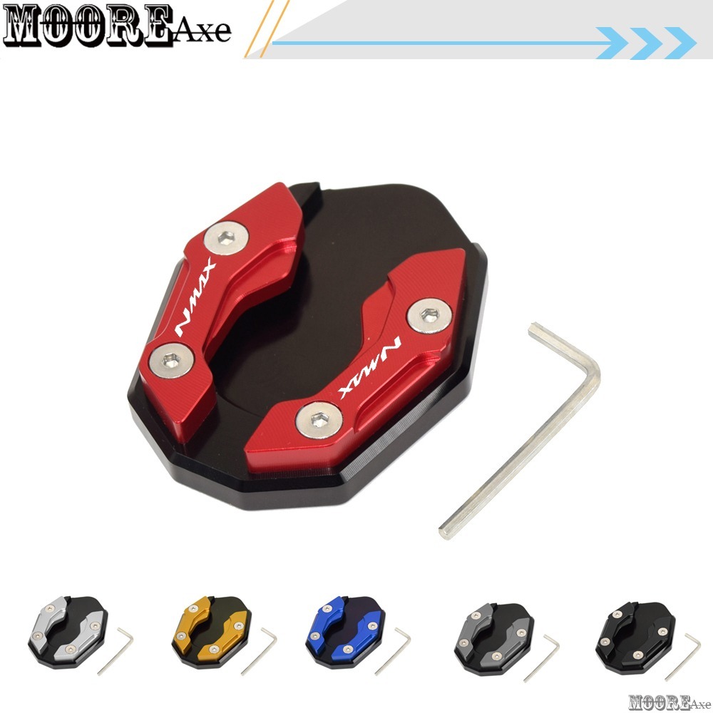 ร้อน! Mooreaxe อุปกรณ์เสริมรถจักรยานยนต์สําหรับ Nmax 155 V1 V2 V3 Nmax155 2012-2023 2025 CNC ดัดแปลงด้านข้างรองเท้าแบนเท้า Extension Kickstand Pad มอเตอร์สนับสนุนเครื่องขยายเสียง JCJDQ