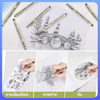 เส้น, กันน้ํา, ปลายแปรง, ปากกาเข็มออกแบบตะขอสายร่างกันน้ําตะขอสายปากกามือวาดการ์ตูนจังหวะขอบจิตรกรรมวาดเข็มปากกา