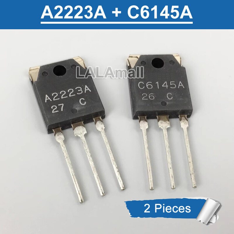 1 คู่ A2223A C6145A TO-3P 2SA2223A 2SC6145A TO3P เสียงขยายทรานซิสเตอร์เดิม