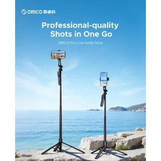 ORICO Selfie Stick 1.75M ไม้เซลฟี่ ยืดได้ถึง ขาตั้งกล้องไม้เซลฟี่ไร้สาย มีรีโมทเชื่อมต่อผ่านบลูทูธ Vlog (SPM175)