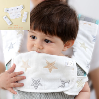 3 ชิ้นเด็ก Drool Pad Teething Pad 6 ชั้นผ้าขนหนูผ้าฝ้าย Mult…