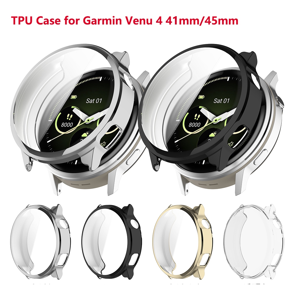 กรณี TPU สําหรับ Garmin Venu 4 41 มม.45 มม.สมาร์ทนาฬิกา Soft Screen Protector สําหรับ Garmin Venu4 นาฬิกาอุปกรณ์เสริม