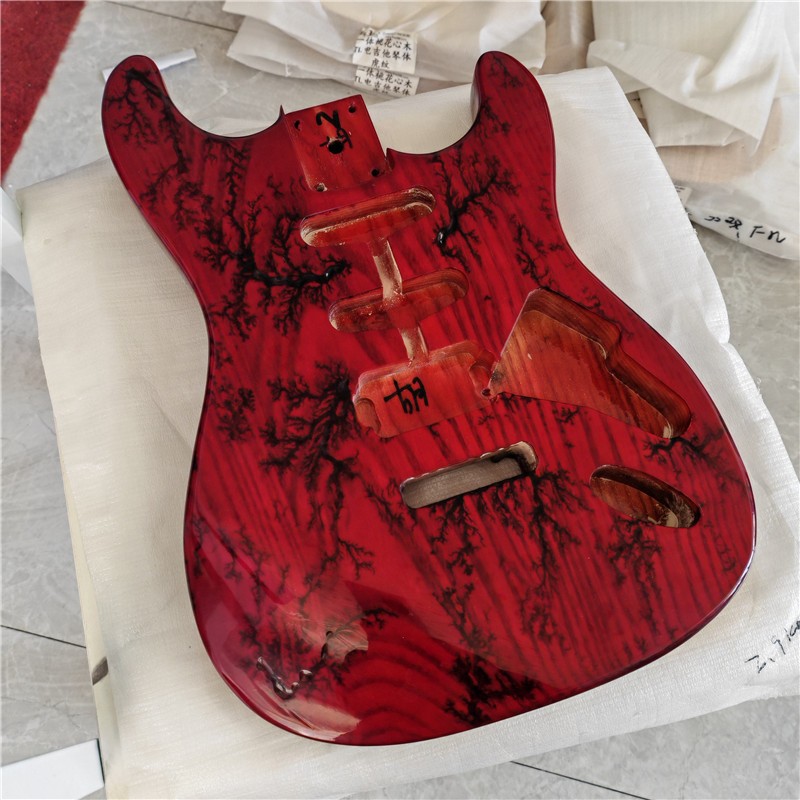 ขวามือ 6 สายคลื่นเดียวกีตาร์ไฟฟ้า Body,Carbonized Ash Body 3S เส้นทาง HG231