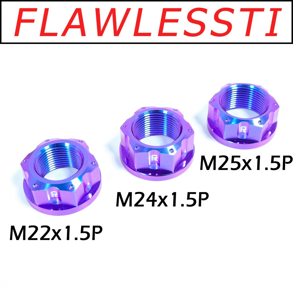 FLAWLESSTI M22 M24 M25 x1.5 Pitch Gr5 ไทเทเนียมด้านหลังเพลาสําหรับ S1000RR Tmax 560 MT-10/XSR900/YZF
