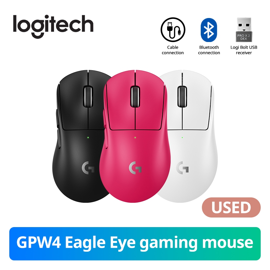 LOGITECH USEDLogitech GPW4 G PRO X SUPERLIGHT 2 DEX LIGHTSPEED เมาส์สําหรับเล่นเกมไร้สาย