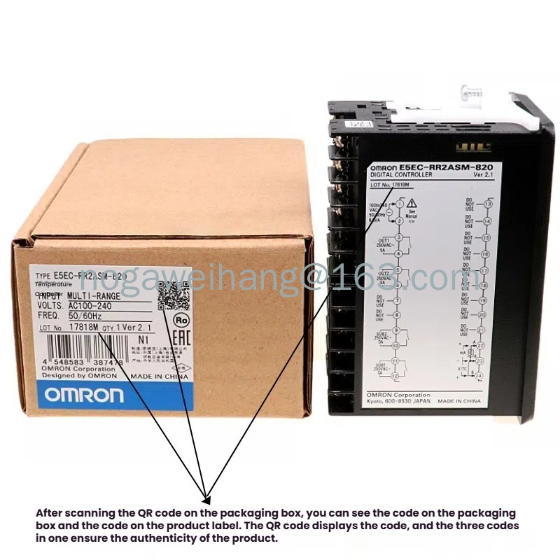 เครื่องควบคุมอุณหภูมิ Omron E5EC-RR2ASM-808/QR2ASM/CX/PR/CR2ASM-800 820(ใหม่และต้นฉบับ)