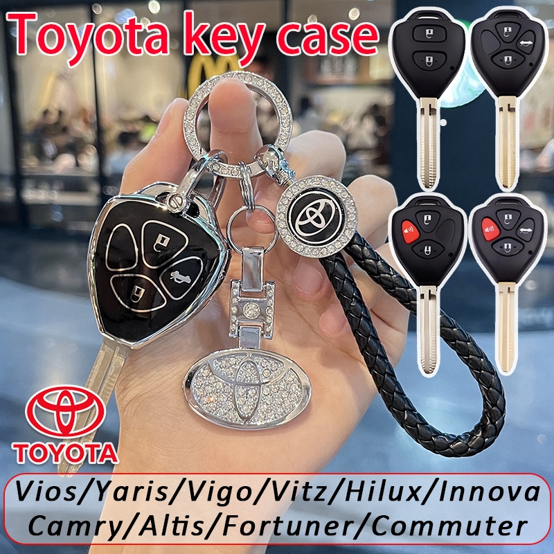 ฝาครอบกุญแจรถโตโยต้าสําหรับ Vios/Yaris/Vigo/Vitz/Hilux/Innova /Camry/Altis/Fortuner/Commuter เคสกุญแจรีโมทพวงกุญแจรถ