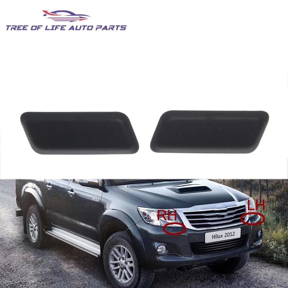 ใหม่กันชนหน้าไฟหน้าเครื่องซักผ้าหัวฉีดสเปรย์เจ็ทปกหมวกสําหรับโตโยต้าไฮลักซ์รถกระบะ2011 2012 2013 201