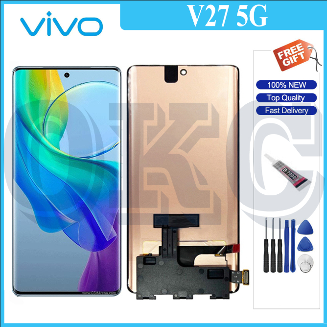 AMOLED LCD สําหรับ VIVO V27 5G จอแสดงผล LCD Touch Screen Digitizer VIVO S16 Y78 plus เปลี่ยน LCD