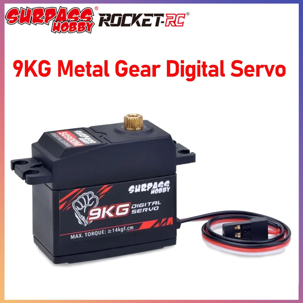 Surpass Hobby S0900M 9KG เกียร์โลหะ 4.8V ~ 6V Digital Servo สําหรับ 1/10 1/8 RC รถอะไหล่ RC เครื่องบ