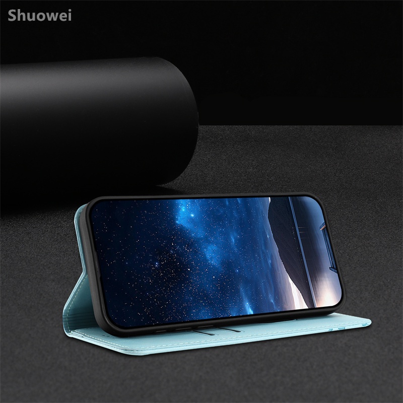 เคสโทรศัพท์แบบพลิกได้Realme C61 C63 C65 C67 C71 C75 C85 4G 5Gกระเป๋าสตางค์หนังPUปลอก - รูปที่ 5