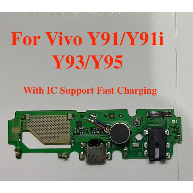 แท้ แท่นชาร์จไมโครโฟน PCB พร้อมสายแพสั่น อะไหล่ซ่อมแซม สําหรับ VIVO Y91 Y91i VIVO Y93 Y95