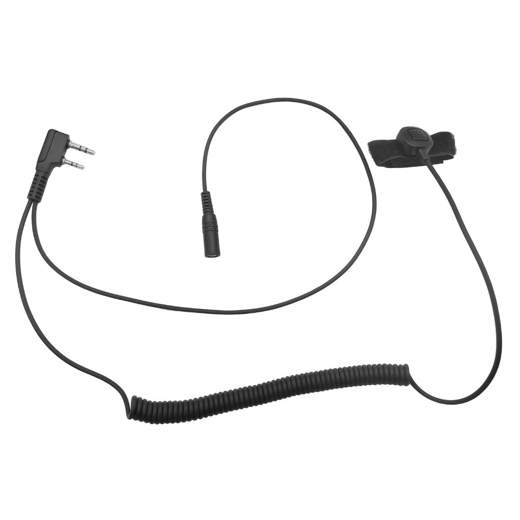 2 Pin K1 ปลั๊ก 3.5 มม.อะแดปเตอร์หญิงนิ้ว PTT สําหรับ Walkie Talkie หูฟังใช้งานร่วมกับ Baofeng Retevi