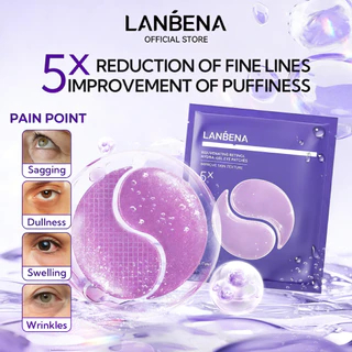 LANBENA มาส์กปิดตา Eye Mask patch ลด รอยคล้ํา อายมาสก์บ่ารุงรอ บดวงตา รอบดวงตา ต่อต้านรึ้วรอย Dark circles ช่วยลดริ้วรอย และสลัว