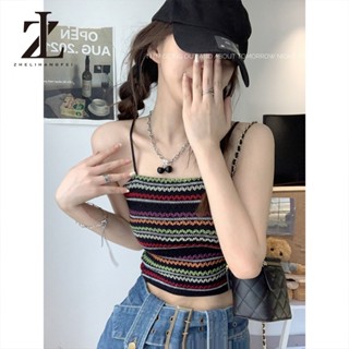 ZHELIHANGFEI  สีสันลายถักเสื้อชั้นในสตรีโบฮีเมียนหวานสาวร้อน…