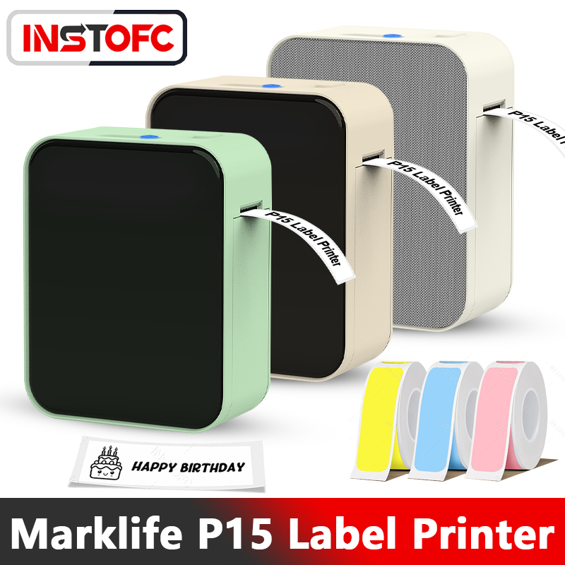 Marklife P15 Portable Label Maker ไร้สาย BT Label Sticker Printer สําหรับ Office Kitchen School