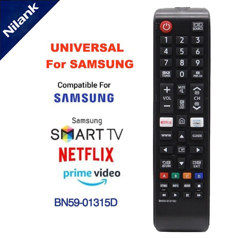 NiLANK รีโมทสากล รีโมททีวี Samsung LCD Smart TV รีโมท BN59-01315D BN59-01315B BN59-01315 BN59-01315C